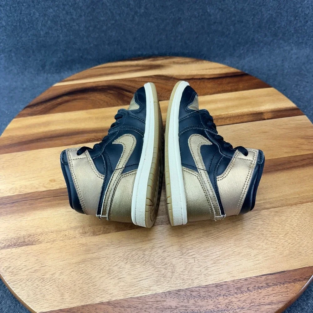 Jordan Air Jordan 1 Retro High OG (TD) Black/Gold Toddler 10C Leather FD1413-071